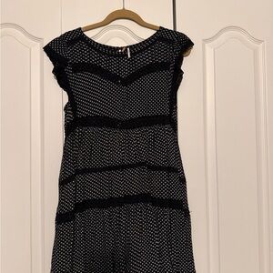 Free People Black and White Mini Dress